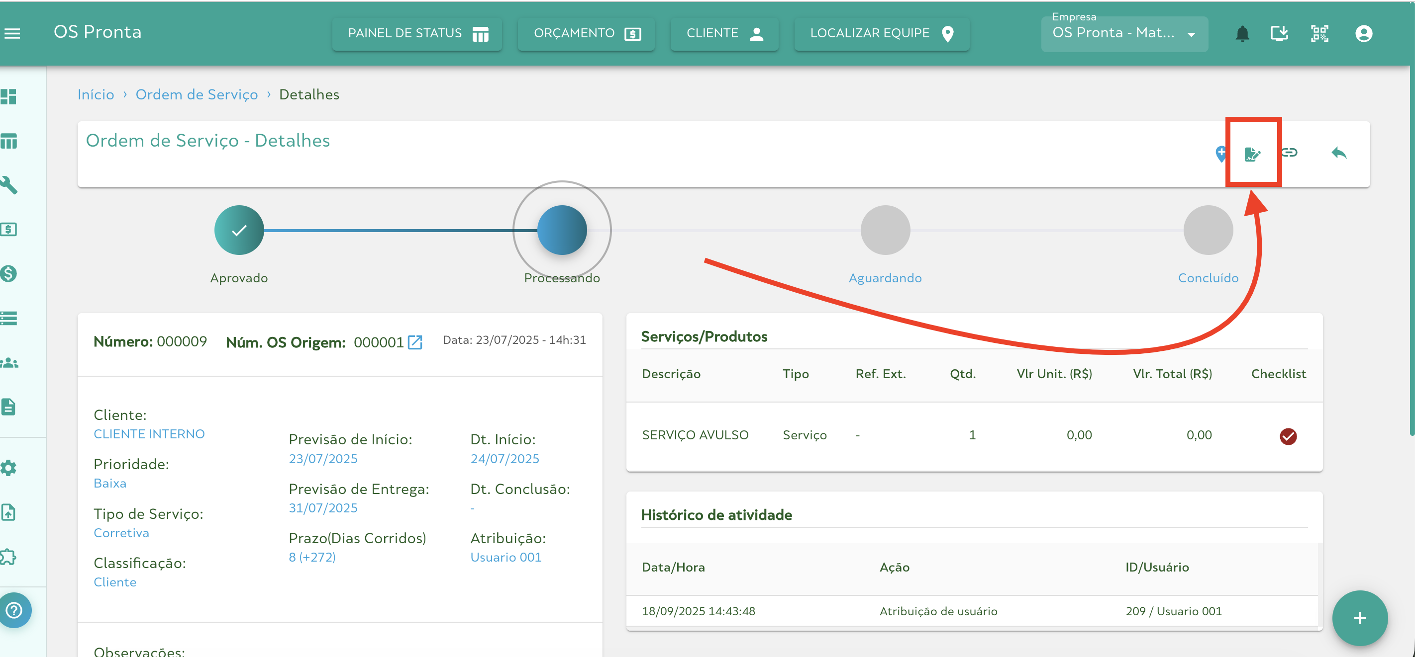 Assinatura do Cliente